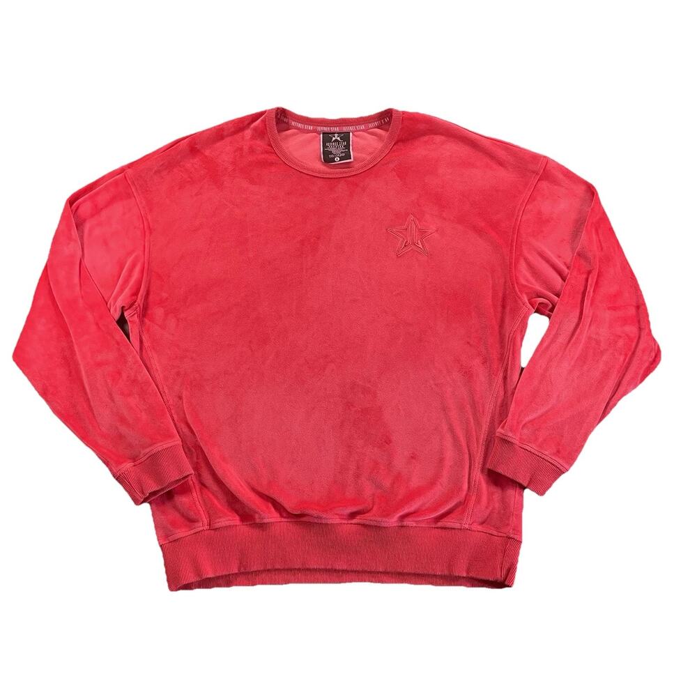 Jeffree Star Hot Pink Velour Crewneck - Size Large